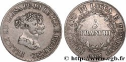 ITALY - PRINCIPALTY OF LUCCA AND PIOMBINO - FELIX BACCIOCHI AND ELISA BONAPARTE 5 Franchi - moyens bustes 1805 Florence