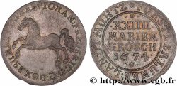 ALLEMAGNE - BRUNSWICK LUNEBOURG CALENBERG - JEAN FRÉDÉRIC 24 mariengroshen  1674  TTB+/SUP 