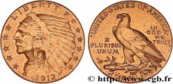 UNITED STATES OF AMERICA 2 1/2 Dollars  Indian Head  1912 Philadelphie