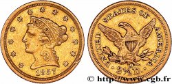 ÉTATS-UNIS D AMÉRIQUE 2 1/2 Dollar “Liberty Head” 1857 Nouvelle Orléans