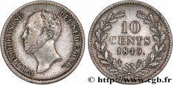 NETHERLANDS 10 Cents Guillaume II 1849 Utrecht