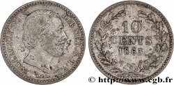 PAYS-BAS 10 Cents Guillaume III 1863 Utrecht