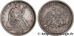 ESTADOS UNIDOS DE AMÉRICA 1/2 Dollar type Liberté assise 1858 Nouvelle-Orléans