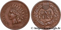 ÉTATS-UNIS D AMÉRIQUE 1 Cent tête d’indien, 3e type variété 3 ouvert 1873 Philadelphie