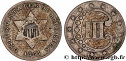 ÉTATS-UNIS D AMÉRIQUE 3 Cents 1851 Philadelphie