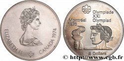 CANADá 5 Dollars JO Montréal 1976 torche olympique 1974 