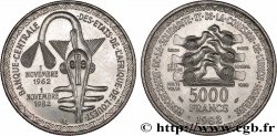 ÉTATS DE L&nbsp;AFRIQUE DE L&nbsp;OUEST (BCEAO) 5000 Francs masque 1982 Paris