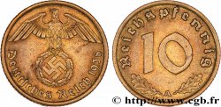 ALEMANIA 10 Reichspfennig aigle surmontant une swastika 1938 Berlin