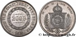 BRÉSIL - EMPIRE DU BRÉSIL - PIERRE II 2000 Reis  1866  AU 