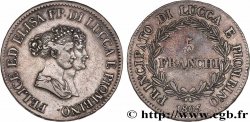 ITALY - PRINCIPALTY OF LUCCA AND PIOMBINO - FELIX BACCIOCHI AND ELISA BONAPARTE 5 Franchi - Moyens bustes 1805 Florence