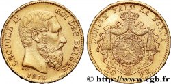 OR, PALLADIUM ET PLATINE INVESTISSEMENT 20 Francs Léopold II 1876 Bruxelles
