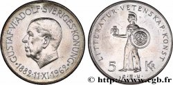 SWEDEN 5 Kronor 80e anniversaire de Gustave VI Adolf 1962 