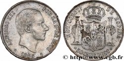 FILIPPINE 50 Centimos de Peso Alphonse XII 1885 Manille