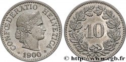 SUISSE 10 Centimes (Rappen) Helvetia 1900 Berne