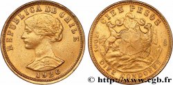 CHILE 100 Pesos or ou 10 Condores en or, 1er type 1926 Santiago