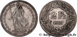 SUISSE 2 Francs Helvetia 1901 Berne - B