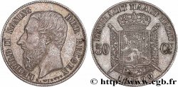 BELGIQUE 50 Centimes Léopold II légende flamande 1899 