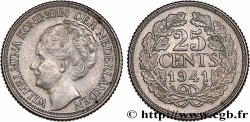 NETHERLANDS 25 Cents Wilhelmine 1941 Utrecht