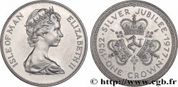 ÎLE DE MAN 1 Crown Elisabeth II, jubilé d’argent 1977 