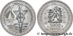 ÉTATS DE L&nbsp;AFRIQUE DE L&nbsp;OUEST (BCEAO) Essai 5000 Francs masque 1982 Paris SUP 