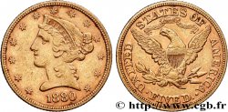 ÉTATS-UNIS D AMÉRIQUE 5 Dollars  Liberty  1880 Philadelphie