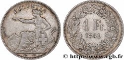 SWITZERLAND 1 Franc Helvetia assise 1851 Paris