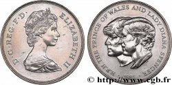ROYAUME-UNI 25 New Pence (1 Crown) mariage du Prince de Galles et de Lady Diana Spencer 1981 