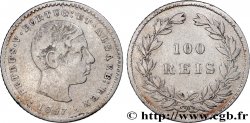 PORTUGAL - ROYAUME DU PORTUGAL - PIERRE V 100 Réis  1857  VF 