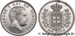 PORTUGAL - ROYAUME DU PORTUGAL - CHARLES Ier 500 Reis  1907 