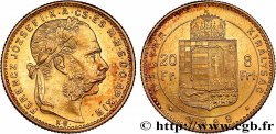 HUNGRÍA - REINO DE HUNGRÍA - FRANCISCO JOSÉ I 20 Francs or ou 8 Forint  1888 Kremnitz