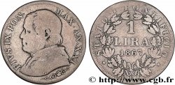 VATICAN AND PAPAL STATES 1 Lire Pie IX an XXI 1867 Rome