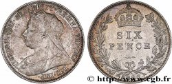 UNITED KINGDOM 6 Pence Victoria “vieille tête” 1896 