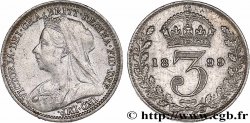UNITED KINGDOM 3 Pence Victoria “Old Head” 1899 