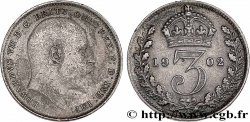 UNITED KINGDOM 3 Pence Edouard VII 1902 