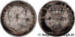 ROYAUME-UNI 3 Pence Edouard VII 1907 