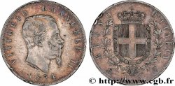 ITALY 5 Lire Victor Emmanuel II 1874 Milan