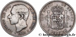 SPAGNA 5 Pesetas Alphonse XII 1884 Madrid