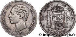 SPAIN 5 Pesetas Alphonse XII 1879 Madrid