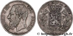 BELGIO 5 Francs Léopold II 1870 