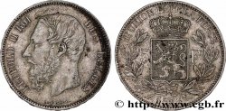 BELGIEN 5 Francs Léopold II 1873 