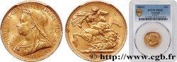 AUSTRALIE - VICTORIA 1 Souverain Victoria type vieille tête 1894 Sydney SUP62 PCGS