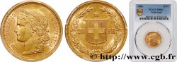 SWITZERLAND - HELVETIC CONFEDERATION 20 Francs Helvetia 1886 Berne EBC61 PCGS