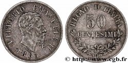 ITALY 50 Centesimi Victor Emmanuel II 1863 Milan