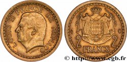 MONACO 2 Francs Louis II (1943) Paris