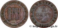 ALEMANIE - REINO DE WESTFALIA 3 Cent. Jérôme Napoléon 1809 Cassel - C
