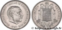 SPAIN 5 Pesetas Franco (1950) 1949  AU 