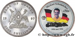 OUGANDA 2000 Shillings Proof Michael Schumacher 1997 