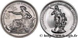 SUIZA Médaille de 50 francs, tir fédéral Oberhasli 1984 