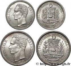 VENEZUELA Lot 1 et 2 Bolivares 1960 Paris SUP 