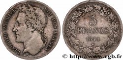 BELGIQUE 5 Francs Léopold Ier tête laurée 1848  TTB 